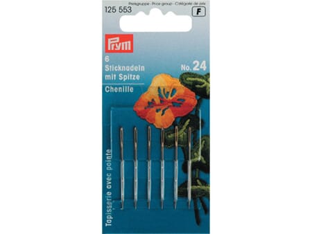 Broderinåler spiss - No 24 - 6 stk