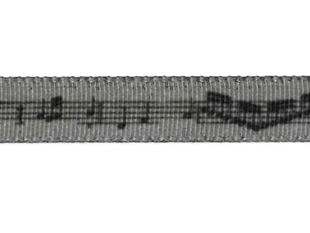 Sorte noter på grå bunn - 9,5 mm - rull