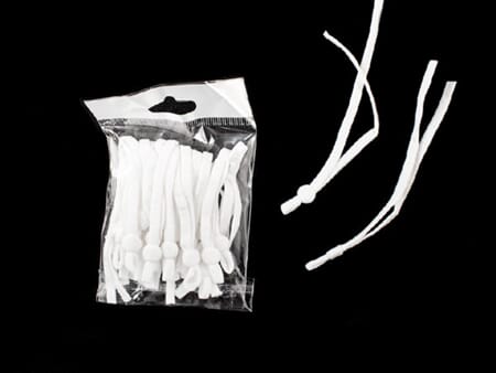 Elastikk med regulator til maske - 20 stk - hvit