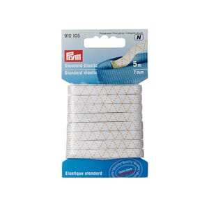 Prym elastisk strikk - 7 mm/ 5 m - hvit (buksestrikk)