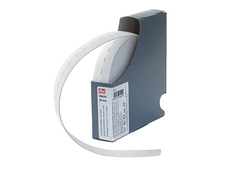 Prym knapphullstrikk - 25 mm hvit - PR METER