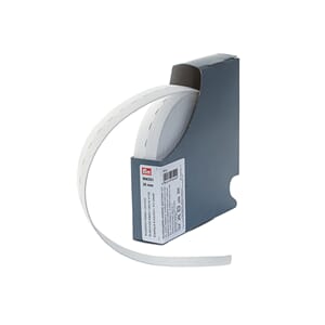 Prym knapphullstrikk - 25 mm hvit - PR METER