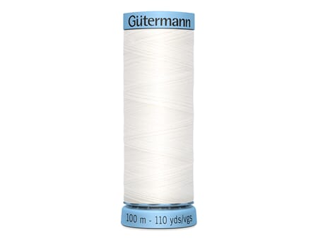 Gütermann Silk S303 - 100 m - 800 hvit