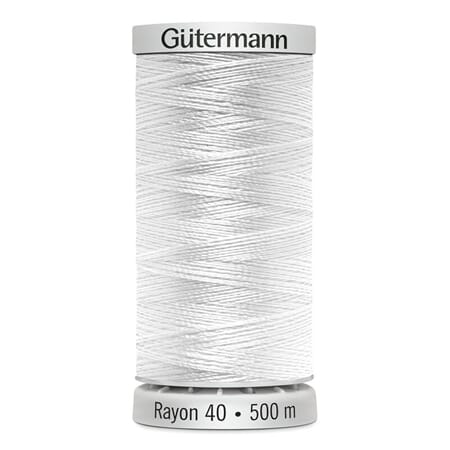 Gütermann Rayon 40 - 500 m - 1001 hvit