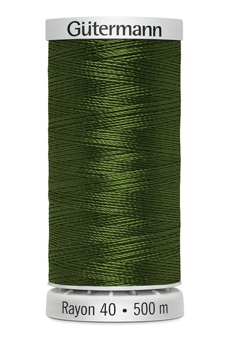 Gütermann Rayon 40 - 500 m - 1176 medium avocado grønn