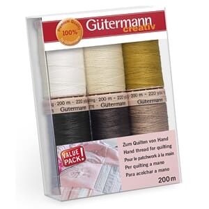 Gütermann Hånd Quiltetråd - 200 m - 6 spoler