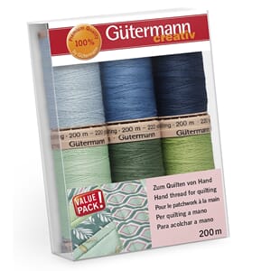 Gütermann Hånd Quiltetråd - 200 m - 6 spoler