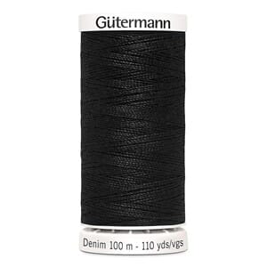 Gütermann Denim 50 - 1000 sort - 100 m