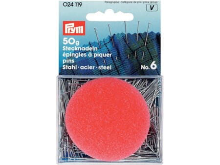 Prym knappenåler No. 6 stål - 50 g