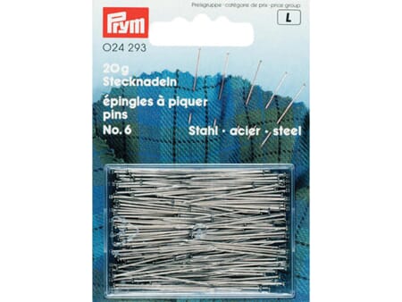 Prym knappenåler No 6 - 30 mm - stål - 20 g