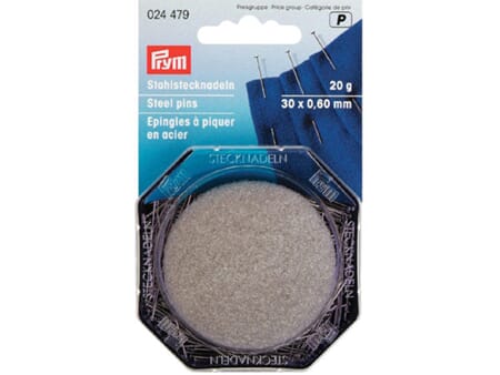 Prym knappenåler m/pute - 30 mm - stål - 20 g