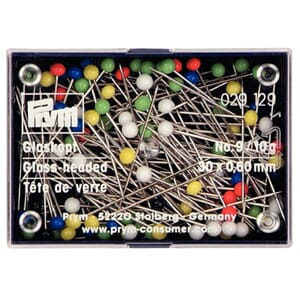 Prym knappenåler glasshode No. 9 - 30 mm - ass. farger
