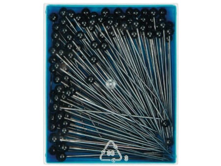 Prym knappenåler glasshode No.2 - 48 mm - sort - 30g