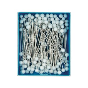 Prym Knappenåler Glasshode - No 2/ 48 mm/ 30 g - hvit