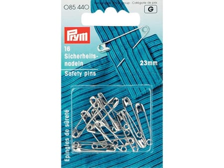 Prym sikkerhetsnåler - 23 mm - sølvfarget 16 stk