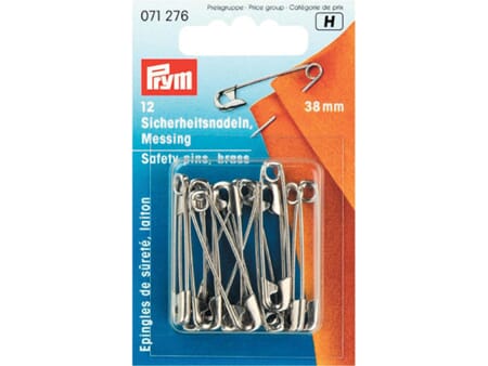 Prym sikkerhetsnåler - 38 mm - 12 stk