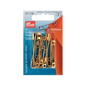 Prym sikkerhetsnåler - 27/38/50 mm - gull/ 12 stk