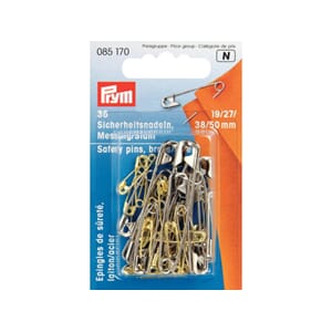 Prym sikkerhetsnåler - 19/27/38/50 mm - ass farger 36 stk