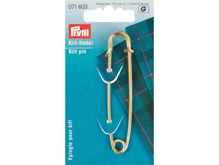 Kiltenål 76 mm - gullfarget