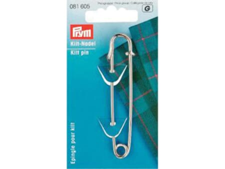 Kiltenål 76 mm - sølvfarget