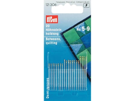 Synåler - halvlang/ quilting - No 5-9 - 20 stk