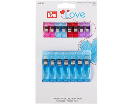 Prym Love Stoffklips - 15 stk - 2,6 cm/ 5,5 cm
