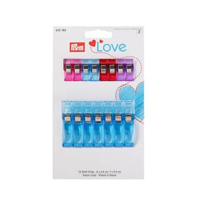 Prym Love Stoffklips - 15 stk - 2,6 cm/ 5,5 cm