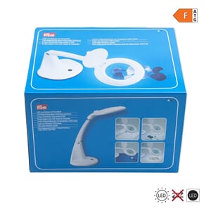 Prym LED Lampe m/ forstørrelsesglass og fot