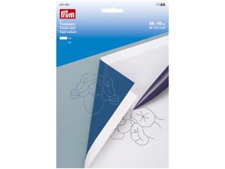 Prym transferpapir - 56x40 cm - 2 ark hvit/blå