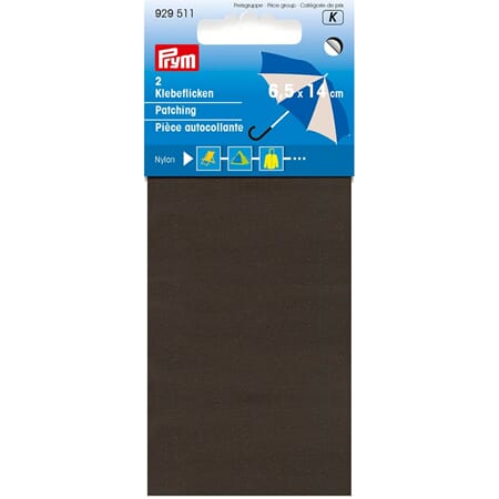 Selvklebende nylonlapper 2 stk - brun - 6,5 x 14 cm