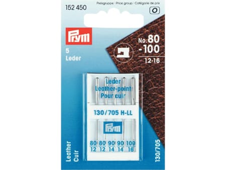 Prym symaskinnåler - lær - No 80-100/ 12-16