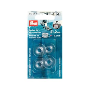 Prym Bobbins for horizontal shuttle plastic 21.2 mm