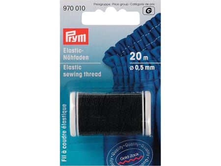 Prym - elastisk sytråd 0,5mm - sort