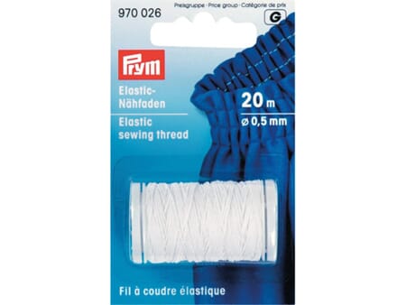 Prym - Elastisk sytråd 0,5 mm - hvit