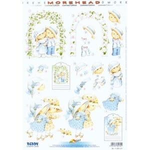 Bryllup/ Jenter på rulleskøyter - 3D ark utstanset - A4