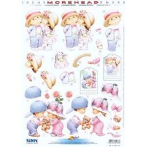 Romantisk par - 3D ark utstanset - A4