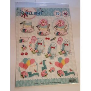 Flower Delight - utstanset 3D ark