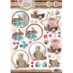 Sweet Winter Season  495 - 3D ark utstanset