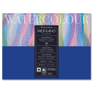 Fabriano Akvarellblokk - 300g - limt 1 side - 24x32 - 12 ark