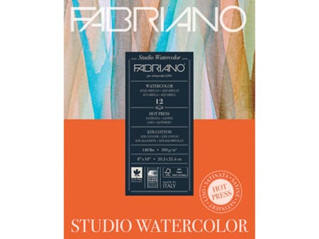 Fabriano Watercolor - 300 g - 20,3 x 25,4 - 12 ark