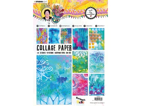 StudioLight Collage Paper - A4 blokk m/ 20 ark
