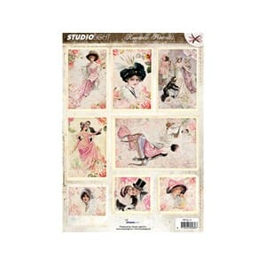 Romantic Portraits 41 - utstanset klippeark - A4