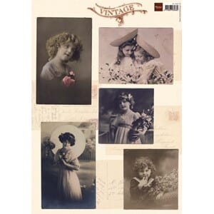 Vintage 3 - klippeark - A4