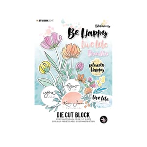 Die cut blokk - A5 - Be happy