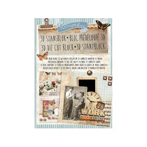3D die cut blokk - A4 - til 12 komplette kort