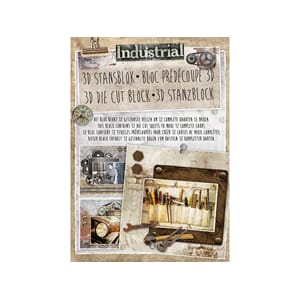 3D die cut blokk - A4 - til 12 komplette kort