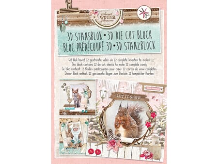 3D blokk A4 - Sweet winter seasons - til 12 komplette kort