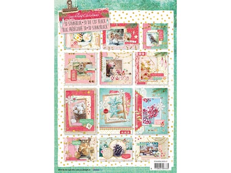 3D die cut blokk A4 - Sparkling Christmas - til 12 komplette