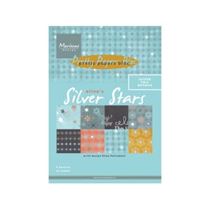 Pretty Papers bloc - Silver Stars - 14,8 x 21 cm