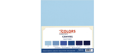Carstock bundle - Canvas Blue tones - 30x30 - 216 g/18 ark